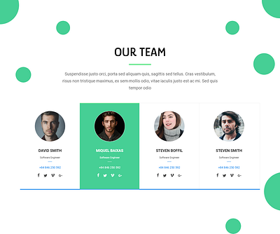 Our Team adobe xd design home page section single section design team ui uiux design ux visual design web design web ui