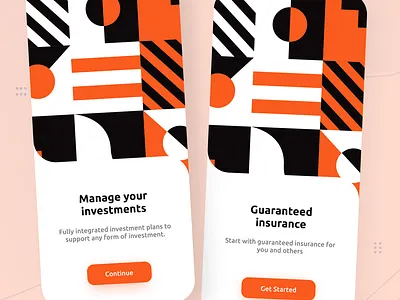 Financial app branding graphic design ui