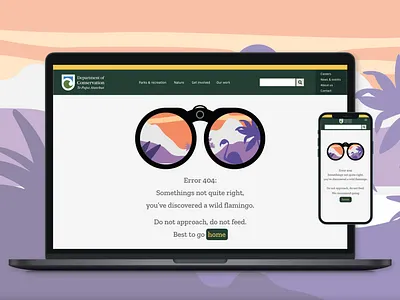 Department of Conservation (DOC) 404 Error page app conservation design explore ui