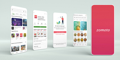 Zomato App design branding design graphic design logo typography ui ux