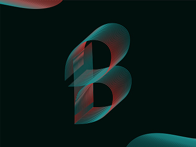 B abstracted lines graphic graphic design logo monogram typography