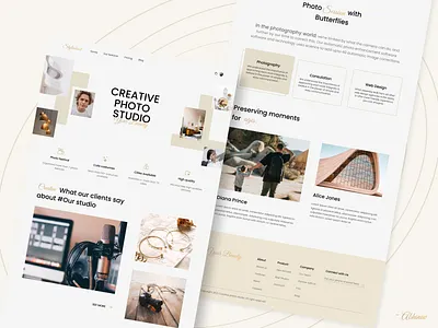 Stylesheet - Creative Photo Studio art branding creativity design photography studio ui ux webpage