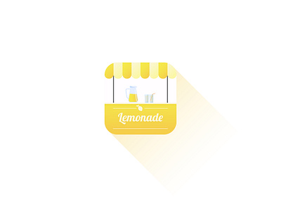 Lemonade Store AppIcon adobe illustrator android app icon app icon app icon designers app icon logo app logo clean design colourful creative creative design creative logo design icon illustration ios app icon lemon lemonade logo store vector