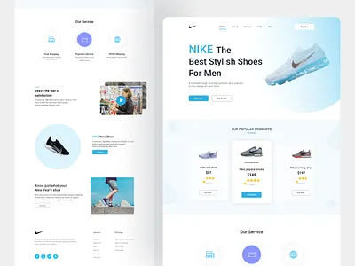 Nike shoe landing page clean design graphic design landing page locoste logo soccer sports design training ui ui ux design ux ux design