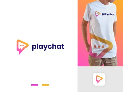 Play Chat Logo best logo design brand brand identity branding branding agency chat icon chat logo gradient logo icon logo logo design logo folio logo trends 2021 modern logo modern minimalist logo monogram logo play chat logo play icon play logo sms