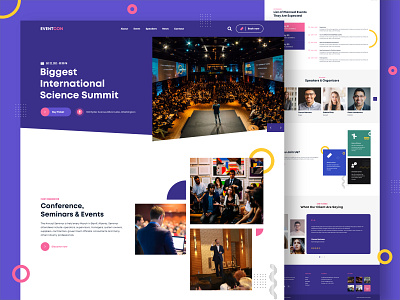 Event Management Landing Page Design booking conference event event website landing page landing page design seminar ui user experience user interface ux web web app web design web developers website development