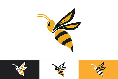Bee Logo Template Vector Icon art autumn background banner bat bee bee logo black spider design illustration logo ui