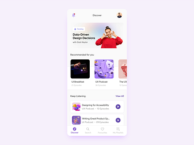 Responsive Podcast App Concept - Designcast animation app app design audio audio streaming design illustration motion music app online online podcast podcast podcast player podcast streaming streaming platfrom uiux ux design uxui