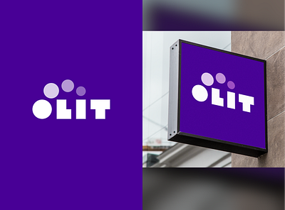 OLIT 2d branding design flat logo minimalistic purple simple vector