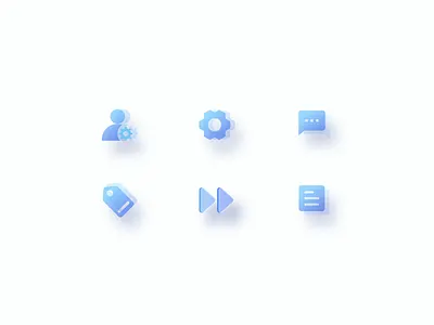 A set of icons block chain block chain icon design