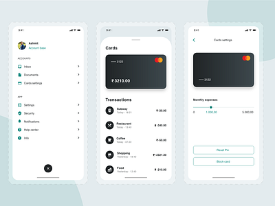 Bank financial App UI Design abstract adobe xd app design bank app branding design dribblers finance financial funds habits illustration manage spends money target transactions ui user interface ux vector