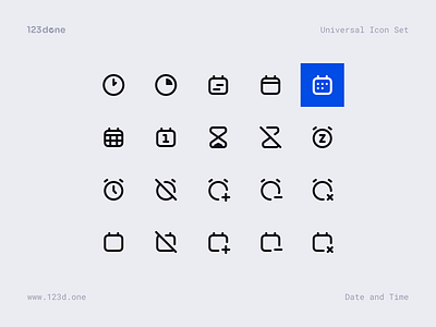 Universal Icon Set 123done clean date date and time figma glyph icon icon design icon pack icon set icon system iconjar iconography icons iconset minimalism time ui universal icon set vector icons