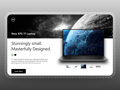 DELL XPS 17 Landing Page - Web UI 3d animation branding dell design dribbble graphic design illustration inspiration landing page logo minimal motion graphics product design typography ui ux vector web webdesign