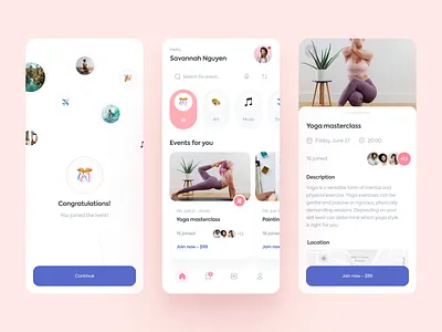 2Event - Mobile App Design for Events Booking app booking clean event interface minimal mobile mobile app mobile design ui ui design ux ux design