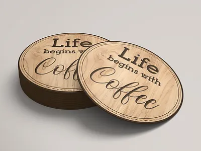 Coffee Coaster branding cheers coaster coasterdesign creative design graphic design mule photoshop stickermule