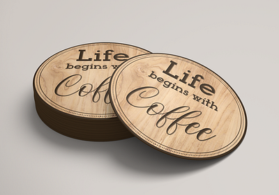 Coffee Coaster branding cheers coaster coasterdesign creative design graphic design mule photoshop stickermule