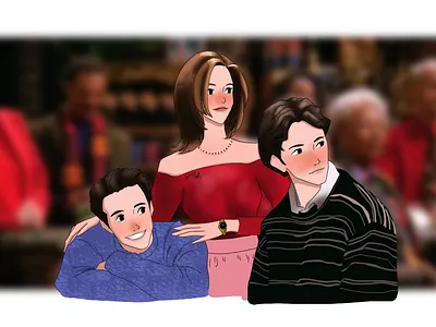 Friends The One with the Monkey design friendstvshow icon illustration