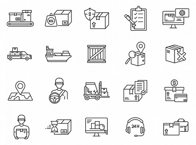 Logistic Vector Icons design download free download free icons freebie graphic design graphicpear icons download logistics logistics icon logo ui vector icons