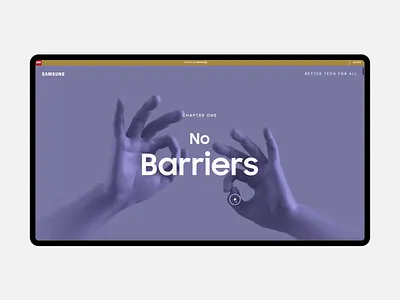 Samsung. Better Tech For All. animation cnn design front end identity inclusivity interaction samsung tv typography website