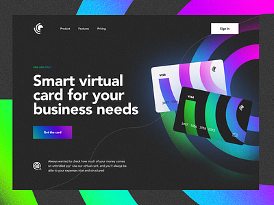 ~ online banking website – credit cards ~ abstract bank app banking card design credit cards design geometric gradients landing page online banking ui design visual web design website