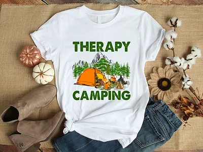 Camping T-Shirt Design branding camping t shirt graphic design t shirt design teepublic
