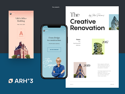 ARH-3 Studio - Marketing Materials agency architecture brand guidelines brand identity branding dribbble dribble halo halo lab identity logo logo design logotype packaging pitch deck promo materials social media studio