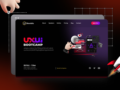 UX/UI Bootcamp bootcamp branding design education illustration learning logo skooldio ui ux