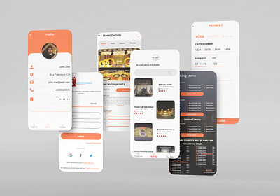 Resturant Reserving App Design branding graphic design ui