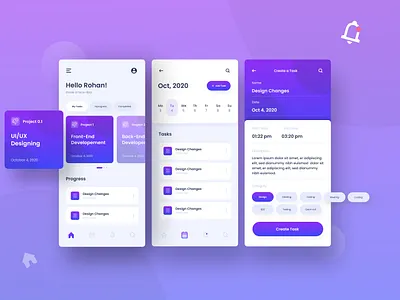 Task Manager- Mobile App app branding clean design dribbble firstshot hero home page mobile mobileapp taskmanager time timesaver ui user interface