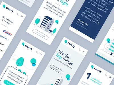 Cleanly Mobile screens blue brand branding brochure website circles cleanly illustration logo mobile river river digital screens simple strategy teal ui ux vector web webdesign website