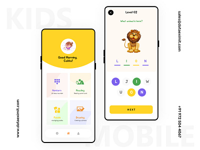 Apps for Kids animation app design branding graphic design mobile app design mobile app ui ui
