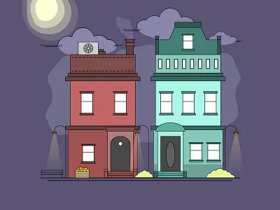 First Town Vector design flatdesign graphic design illustration lineart logo vector