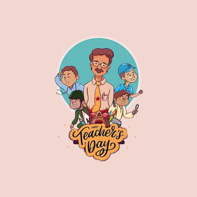 Teachers Day design flat illustration illustrator minimal vector