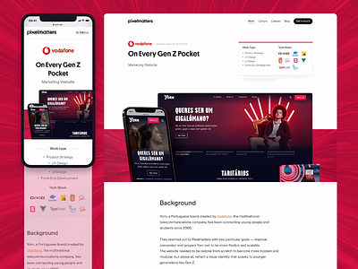 Yorn (Vodafone) • Case Study Page clean design front end front end development front end development gen z marketing marketing website modular product product strategy ui uidesign uiux ux uxdesign uxui vodafone yorn