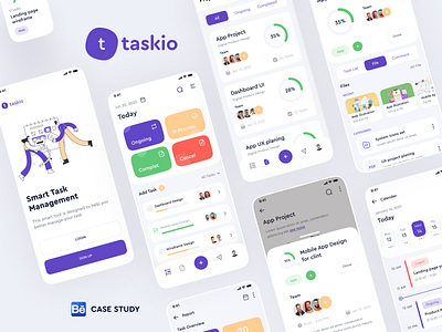 Task Management App UI android app app design app ui interface design ios app mobile app mobile app design project management task management team work trendy interface ui ui design ui trend user experience user interface ux ux design uxd work management