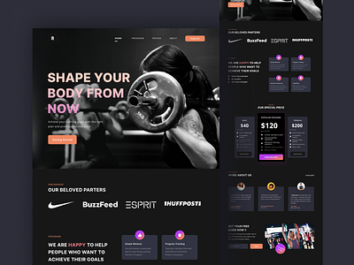 Fitness landing page - Rogosukmo clean design fitness fitness landing page landing page ui workout