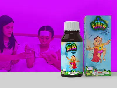 Children Medicine Packaging alphabet art brand branding business care children design digitalart draw dribbble graphic illustration market marketing medicine mother multivitamin packaging syrup