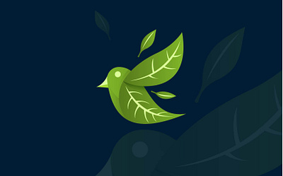 Bird leaf logo, nature bird logo concept . animal logo artwork bird flaying logo bird leaf logo brand identity branding business identity business logo design design art drowning illustration illustrator leaf logo logo design nature logo ui vector art