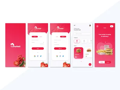 Delivery App UI app design graphic design illustration ui ux vector