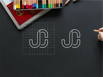 JC MONOGRAM CONCEPT LOGO app branding design icon illustration logo typography vector