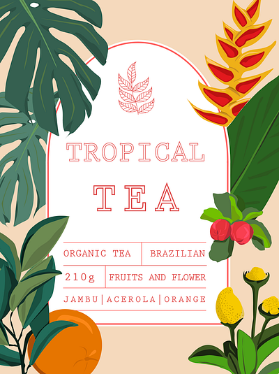 Tropical Tea adobeillustrator art design graphic art graphic design illustration logo