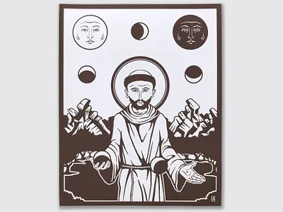 Saint Francis, Juggler of God art catholic design digital eastern esoteric icon iconography illustration mystical photoshop religious saint spiritual tattoo