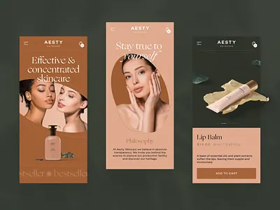 Cosmetics Ecommerce Mobile Website beauty beauty care cosmetics design design studio ecommerce graphic design health interaction interface mobile mobile website responsive design shopping skin care ui ux web web design website