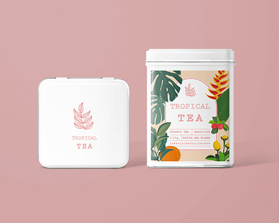 Tropical Tea adobeillustrator art design graphic art graphic design illustration logo