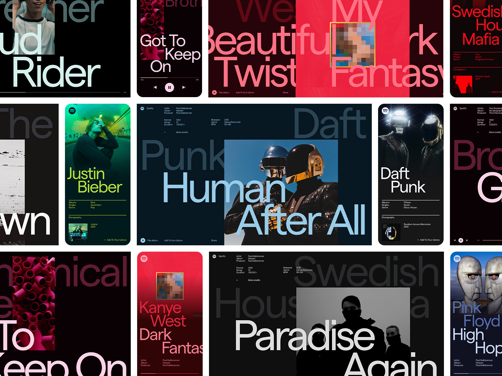 Example of Spotify — Layout Exploration