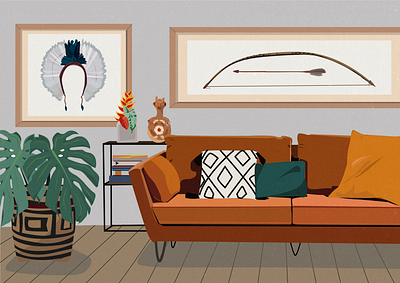 Living Room adobeillustrator art graphic art illustration vector