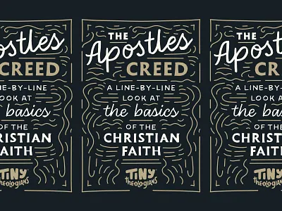 The Apostles Creed Cards Hand Lettering apostles card set cards christian church church history creed gold graphic hand lettering illustration lettering lines logo nicene poster reformed shapes stickers tiny theologians