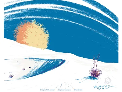 White sands national park art desert digital art digital illustration huely huely 2021 huely challenge huely2021 illustration landscape limited colour palette limited colours national monument national park scenery us national park white sand white sands national park