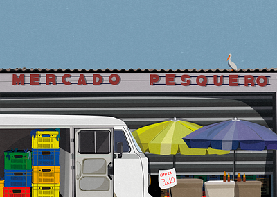 Mercado Pesquero adobeillustrator art graphic art illustration vector