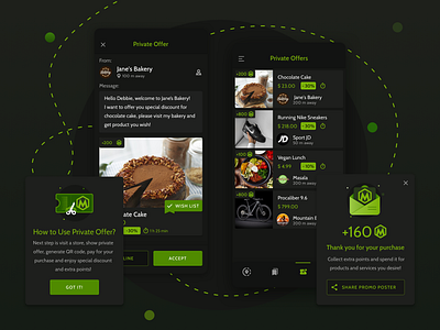 Private Offers - E-commerce App app branding dark mode design e commerce material natural offers platform private store ui